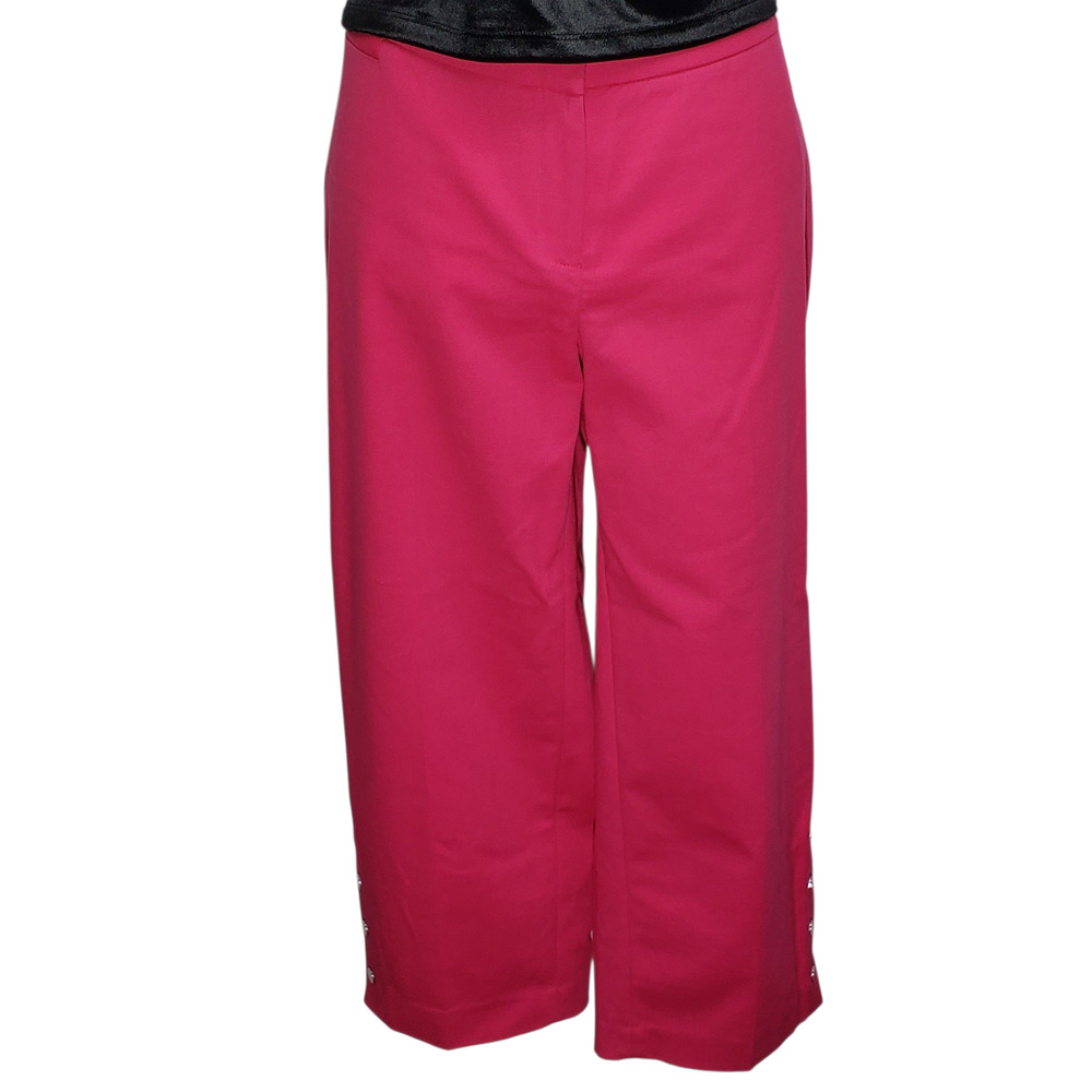 Rafaella Curvy Dark Pink Capri Pants Women’s 8 Mid Rise